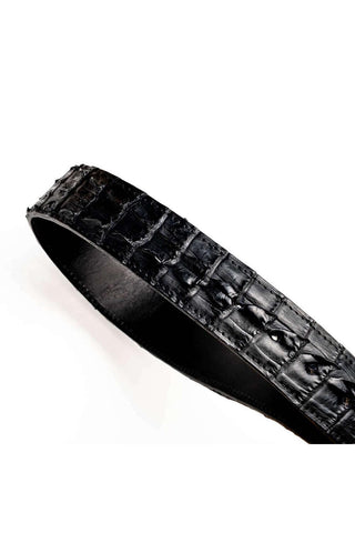 Marco Di Milano Marlboro Men’s Black Genuine Hornback Skin Belt (MDMB1047)-AmbrogioShoes
