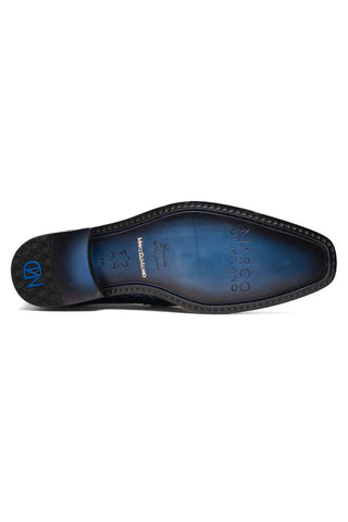 Marco Di Milano Matteo Navy Genuine Alligator Penny Loafers (MDM1182)-AmbrogioShoes