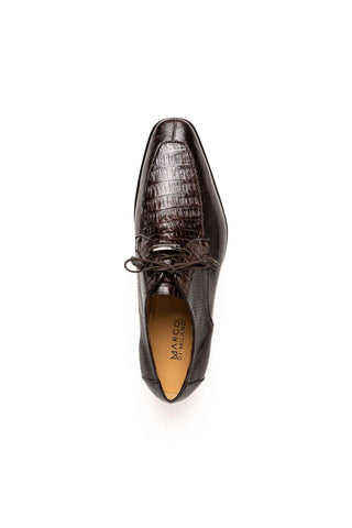Marco Di Milano Merida Brown Lizard & Caiman Crocodile Derby (MDM1132)-AmbrogioShoes