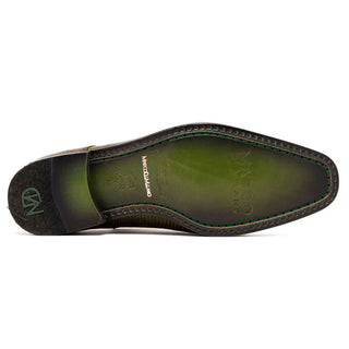 Marco Di Milano Merida Men's Shoes Olive Lizard & Caiman Crocodile Derby (MDM1132)-AmbrogioShoes