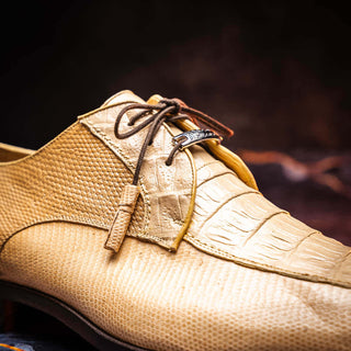 Marco Di Milano Merida Men's Shoes Orix Lizard & Caiman Crocodile Derby (MDM1132)-AmbrogioShoes