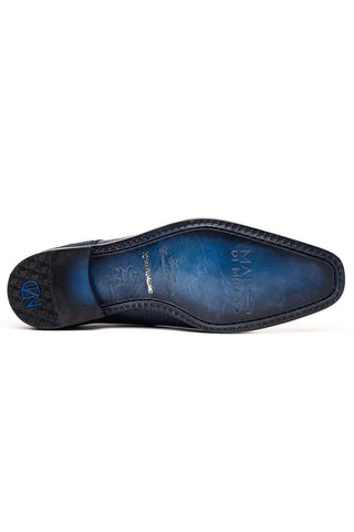 Marco Di Milano Merida Navy Lizard & Caiman Crocodile Derby (MDM1132)-AmbrogioShoes