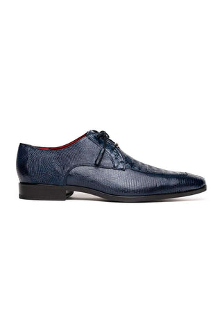 Marco Di Milano Merida Navy Lizard & Caiman Crocodile Derby (MDM1132)-AmbrogioShoes