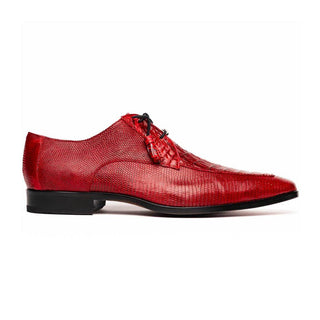 Marco Di Milano Merida Red Lizard & Caiman Crocodile Derby (MDM1132)-AmbrogioShoes