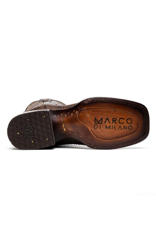 Marco Di Milano Missouri Brown Genuine Python / Calf-Skin Leather Cowboy Boot (MDM1212)-AmbrogioShoes