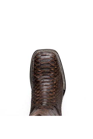 Marco Di Milano Missouri Brown Genuine Python / Calf-Skin Leather Cowboy Boot (MDM1212)-AmbrogioShoes