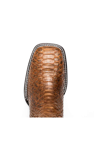 Marco Di Milano Missouri Cognac Exotic Python Skin Cowboy Boot (MDM1243)-AmbrogioShoes