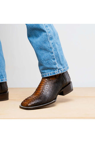 Marco Di Milano Missouri Lisboa Exotic Python Skin Cowboy Boot (MDM1244)-AmbrogioShoes