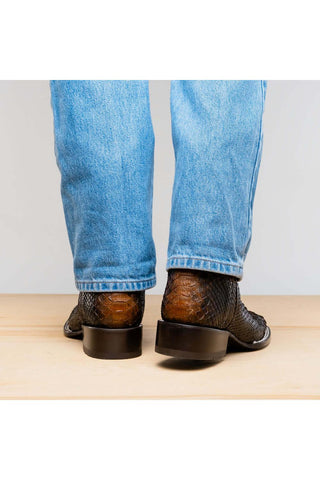 Marco Di Milano Missouri Lisboa Exotic Python Skin Cowboy Boot (MDM1244)-AmbrogioShoes