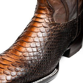 Marco Di Milano Missouri Men's Shoes Lisboa Exotic Python Skin Cowboy Boot (MDM1244)-AmbrogioShoes