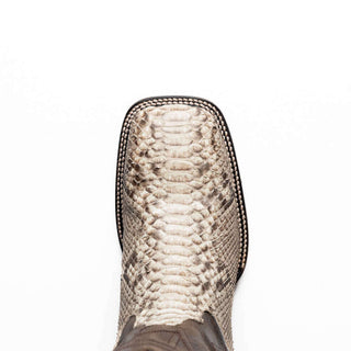 Marco Di Milano Missouri Natural Genuine Python / Calf-Skin Leather Cowboy Boot (MDM1212)-AmbrogioShoes