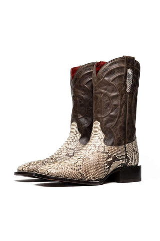 Marco Di Milano Missouri Natural Genuine Python / Calf-Skin Leather Cowboy Boot (MDM1212)-AmbrogioShoes