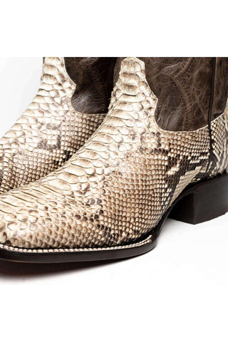 Marco Di Milano Missouri Natural Genuine Python / Calf-Skin Leather Cowboy Boot (MDM1212)-AmbrogioShoes