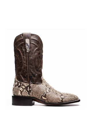 Marco Di Milano Missouri Natural Genuine Python / Calf-Skin Leather Cowboy Boot (MDM1212)-AmbrogioShoes
