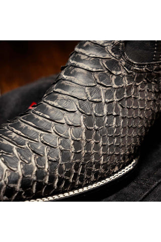 Marco Di Milano Missouri Stone White Exotic Python Skin Cowboy Boot (MDM1242)-AmbrogioShoes