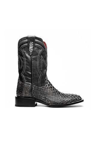 Marco Di Milano Missouri Stone White Exotic Python Skin Cowboy Boot (MDM1242)-AmbrogioShoes