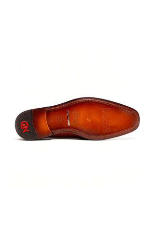 Marco Di Milano Napoli Ostrich Double Monk-Strap - Rustic Cognac-AmbrogioShoes
