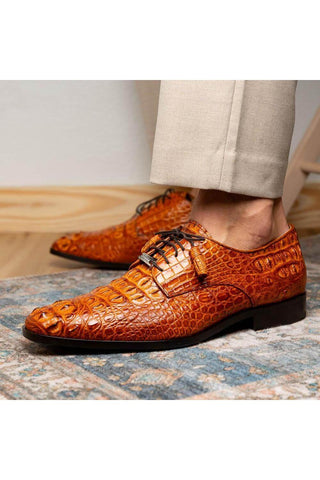 Marco Di Milano Nilo Brandy Exotic Crocodile Derby (MDM1186)-AmbrogioShoes