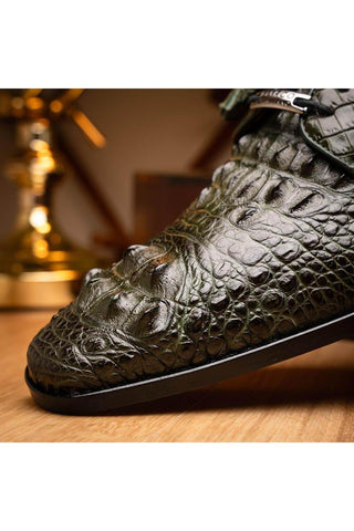 Marco Di Milano Nilo Green Exotic Crocodile Derby (MDM1186)-AmbrogioShoes
