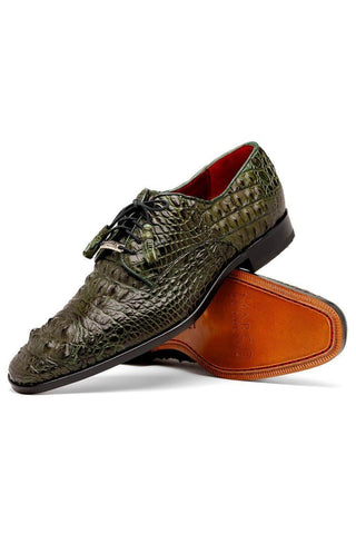 Marco Di Milano Nilo Green Exotic Crocodile Derby (MDM1186)-AmbrogioShoes
