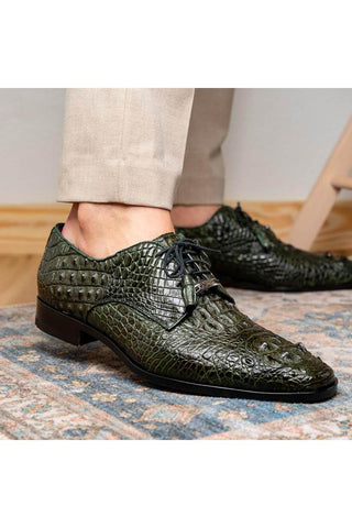 Marco Di Milano Nilo Green Exotic Crocodile Derby (MDM1186)-AmbrogioShoes