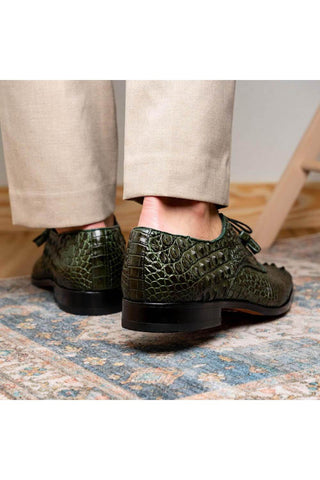Marco Di Milano Nilo Green Exotic Crocodile Derby (MDM1186)-AmbrogioShoes