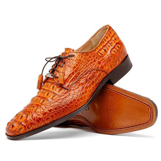 Marco Di Milano Nilo Men's Shoes Brandy Exotic Crocodile Derby (MDM1186)-AmbrogioShoes