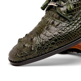 Marco Di Milano Nilo Men's Shoes Green Exotic Crocodile Derby (MDM1186)-AmbrogioShoes
