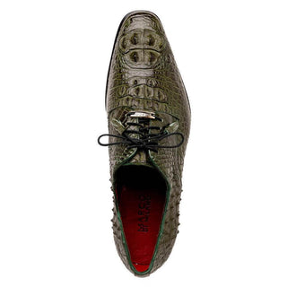 Marco Di Milano Nilo Men's Shoes Green Exotic Crocodile Derby (MDM1186)-AmbrogioShoes