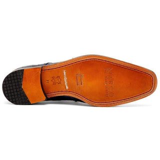 Marco Di Milano Nilo Men's Shoes Navy Exotic Crocodile Derby (MDM1186)-AmbrogioShoes