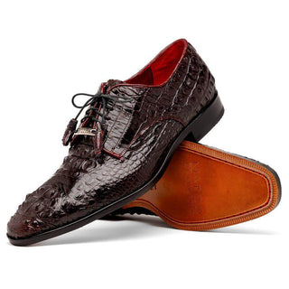 Marco Di Milano Nilo Men's Shoes Wine Exotic Crocodile Derby (MDM1186)-AmbrogioShoes