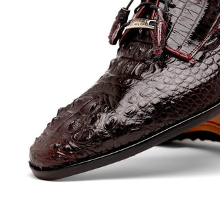 Marco Di Milano Nilo Men's Shoes Wine Exotic Crocodile Derby (MDM1186)-AmbrogioShoes