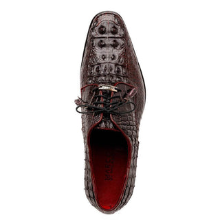 Marco Di Milano Nilo Men's Shoes Wine Exotic Crocodile Derby (MDM1186)-AmbrogioShoes