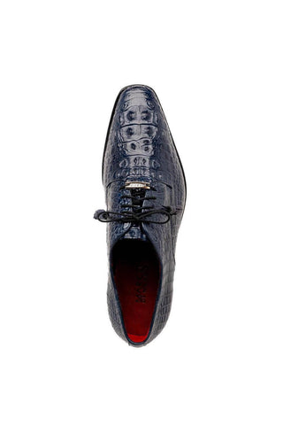 Marco Di Milano Nilo Navy Exotic Crocodile Derby (MDM1186)-AmbrogioShoes