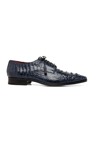 Marco Di Milano Nilo Navy Exotic Crocodile Derby (MDM1186)-AmbrogioShoes