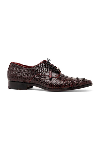 Marco Di Milano Nilo Wine Exotic Crocodile Derby (MDM1186)-AmbrogioShoes