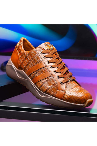 Marco Di Milano Nino Bay Apache Genuine Caiman Crocodile Fashion Sneaker (MDM1107)-AmbrogioShoes