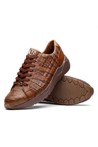 Marco Di Milano Nino Bay Apache Genuine Caiman Crocodile Fashion Sneaker (MDM1107)-AmbrogioShoes