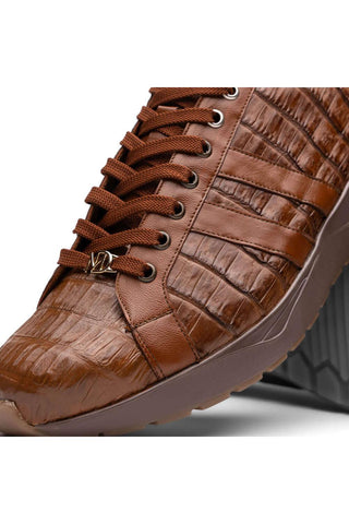 Marco Di Milano Nino Bay Apache Genuine Caiman Crocodile Fashion Sneaker (MDM1107)-AmbrogioShoes