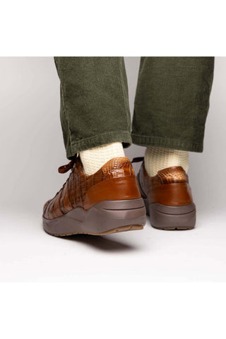 Marco Di Milano Nino Bay Apache Genuine Caiman Crocodile Fashion Sneaker (MDM1107)-AmbrogioShoes