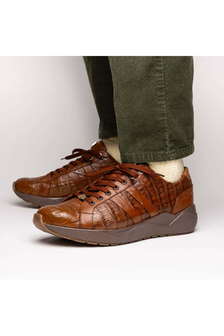 Marco Di Milano Nino Bay Apache Genuine Caiman Crocodile Fashion Sneaker (MDM1107)-AmbrogioShoes