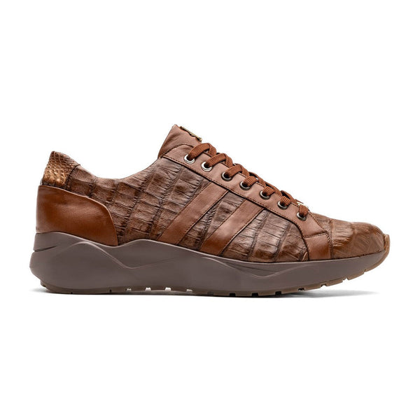 Marco Di Milano Nino Men's Shoes Bay Apache Sleek Genuine Caiman Crocodile Fashion Sneaker (MDM1107)-AmbrogioShoes