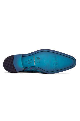 Marco Di Milano Olivieri Blue Exotic Pirarucu Leather Whole cut Oxfords (MDM1028)-AmbrogioShoes