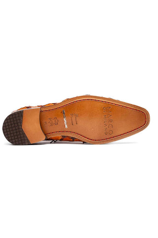 Marco Di Milano Olivieri Brandy Exotic Pirarucu Leather Whole cut Oxfords (MDM1028)-AmbrogioShoes