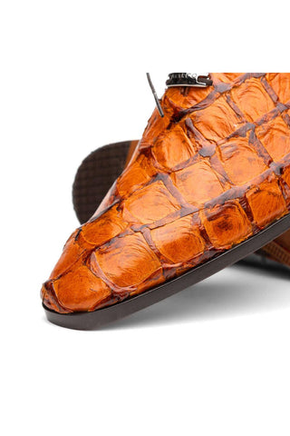 Marco Di Milano Olivieri Brandy Exotic Pirarucu Leather Whole cut Oxfords (MDM1028)-AmbrogioShoes