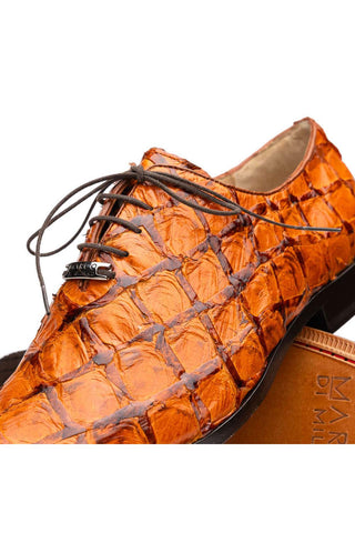 Marco Di Milano Olivieri Brandy Exotic Pirarucu Leather Whole cut Oxfords (MDM1028)-AmbrogioShoes