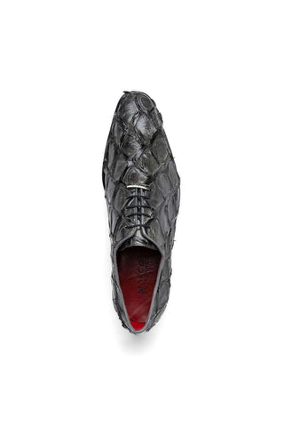 Marco Di Milano Olivieri Gray Exotic Pirarucu Leather Whole cut Oxfords (MDM1028)-AmbrogioShoes