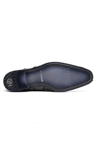 Marco Di Milano Olivieri Gray Exotic Pirarucu Leather Whole cut Oxfords (MDM1028)-AmbrogioShoes