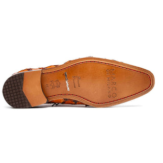 Marco Di Milano Olivieri Men's Shoes Brandy Exotic Pirarucu Leather Whole cut Oxfords (MDM1028)-AmbrogioShoes
