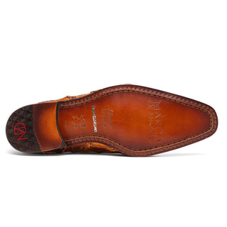 Marco Di Milano Olivieri Men's Shoes Cognac Exotic Pirarucu Leather Whole cut Oxfords (MDM1028)-AmbrogioShoes